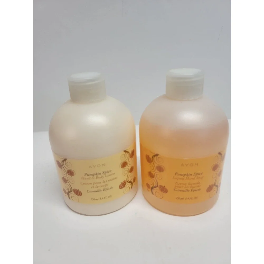 Avon Pumpkin Spice Liquid Hand Soap and Hand‎ Body Lotion Set 8.4oz